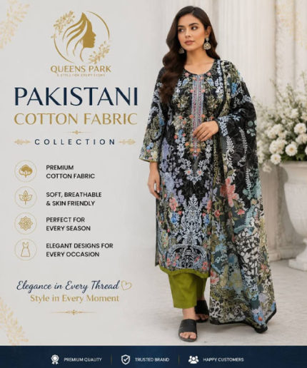 Pakistani Cotton Fabric Three Pieces